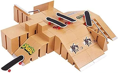 FLADO Finger-Skateboards, Basisversion, Skatepark mit Fingerboard-Rampe, Teile für Fingerboard-Finger-Skateboards, Spielzeug für Kinder (8093) von FLADO