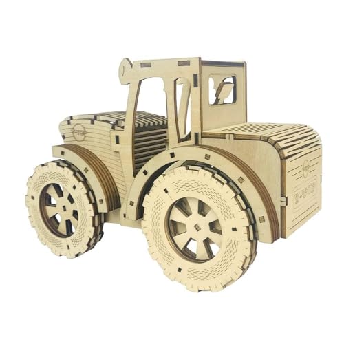 FLADO Kinderpädagogisches Holzspielzeug, DIY-Technikfahrzeug, 3D-Puzzle, interaktives Eltern-Kind-Montagemodell, Geschenk für Erwachsene und Kinder von FLADO