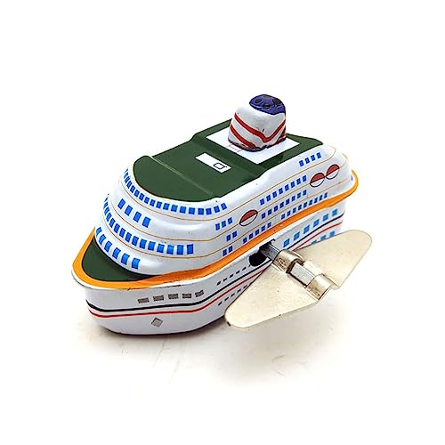 FLADO Kreatives Kinderspielzeug MS660/661 Kreuzfahrtschiff, Blechspielzeug, Basteln, personalisierte Requisiten, Vintage-Sammelspielzeug zum Aufziehen, Geschenk für Jungen und Mädchen (MS660) von FLADO