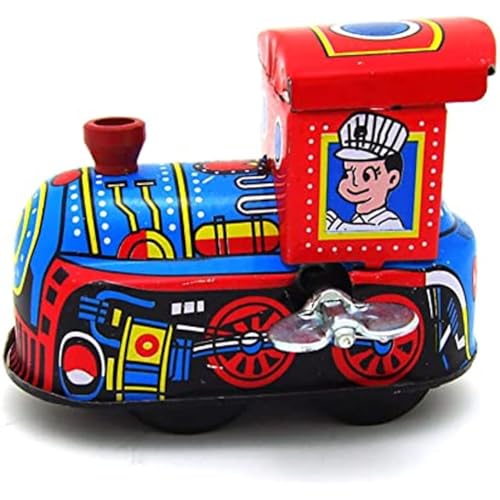 FLADO Lokomotiven-Modellspielzeug, aufziehbares Cartoon-Kleineisenbahn-Uhrwerk-Blechspielzeug, Retro-Sammelspielzeug, kreative (237) von FLADO