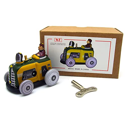 FLADO MS510 Retro-Traktor-Blechspielzeug, nostalgisches Aufziehspielzeug, kreative Persönlichkeit, Sammlerspielzeug für Erwachsene, Vintage-Kindergeschenk für Jungen und Mädchen von FLADO