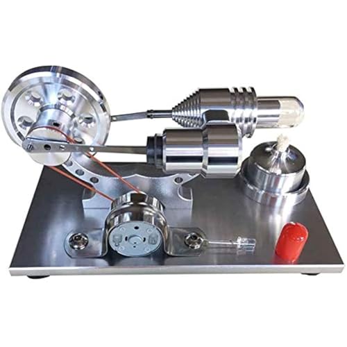 FLADO Metall-Stirlingmotor-Modellbausatz, Stirlingmotor mit LED-Licht, physikalisches Experimentiermodell für Erwachsene und Kinder von FLADO