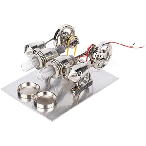 FLADO Praktischer, praktischer Stirlingmotor mit 4 Zylindern für Kinder zum körperlichen/mechanischen Lernen für Lehrerdemonstrations-Requisiten von FLADO