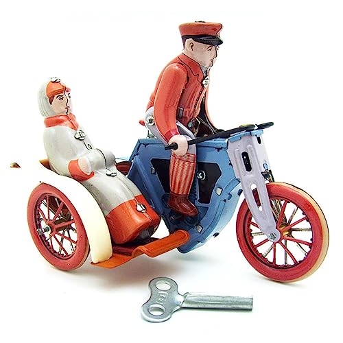FLADO Retro-Aufziehspielzeug MS458, menschliches Dreirad, Blechspielzeug, Rikscha, personalisierte Dekoration, Vintage-Sammlerstück, Kindergeschenk von FLADO