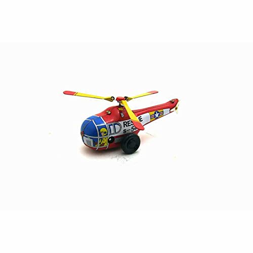 FLADO Retro-Aufziehspielzeug MS653, Kleiner Hubschrauber, Blechspielzeug, kreative Requisiten, Vintage-Sammlerstück, Kindergeschenk für Jungen und Mädchen, Eltern-Kind-Interaktion von FLADO