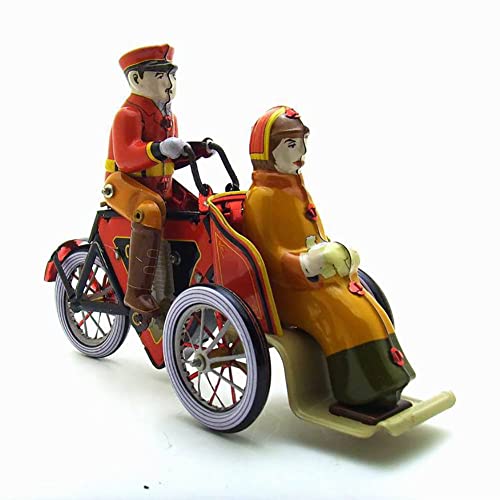 FLADO Retro-Spielzeug zum Aufziehen, 471, menschliches Dreirad, Blechspielzeug, kreative Requisiten, Vintage-Sammlerstück, Kindergeschenk für Jungen und Mädchen, Eltern-Kind-Interaktion von FLADO