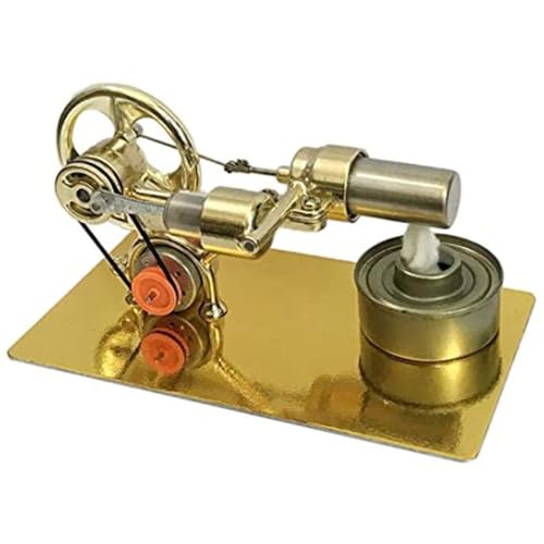 FLADO Stirlingmotor-Bausatz, DIY Metall-Stirlingmotor-Generatormodell mit Glühbirne, Stromgeneratormotor, physikalisches Experiment, Geschenk für Erwachsene und Kinder von FLADO