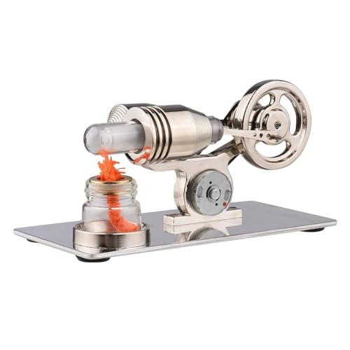 FLADO Stirlingmotor-Modellbausatz, Stromgenerator, Heißluft-Autozylindermodell, physikalisches Generatormodell mit Schwungrad, Design, wissenschaftliches Experiment, DIY-Bildungsspielzeug von FLADO