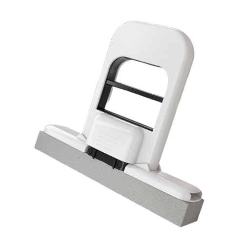 FLCPJGV Mini Reinigungsmop mit Wringmechanismus Und Absorbierendem Schwammkopf Leicht zu Bedienen Einhandnutzung für Glas Arbeitsplatten Nass Und Trockenrei, Weiß Schwarz von FLCPJGV
