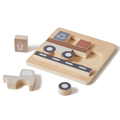 Flexa Lastwagen-Puzzle für Kleinkinder ab 2 Jahren, 10-teiliges LKW Holzpuzzle, Truck Puzzle Spiel für Kinder, Montessori Spielzeug, FSC-zertifiziertes Birkensperrholz, Lern- & Spaßspielzeug für Baby Flexa Lastwagen-Puzzle für Kleinkinder ab 2 Jahren, 10-teiliges LKW Holzpuzzle, Truck Puzzle Spiel für Kinder, Montessori Spielzeug, FSC-zertifiziertes Birkensperrholz, Lern- & Spaßspielzeug für Baby von Flexa
