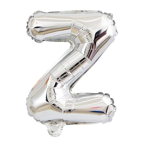 FLG | Buchstabenballon Namen Ballon Farbe: Silber - Größe: 40cm - Folienballon mit Luft befüllbar Alphabet (Feiern, Jubiläum, Hochzeit oder Geburtstag) (Z) von FLG FINISH LINE GERMANY