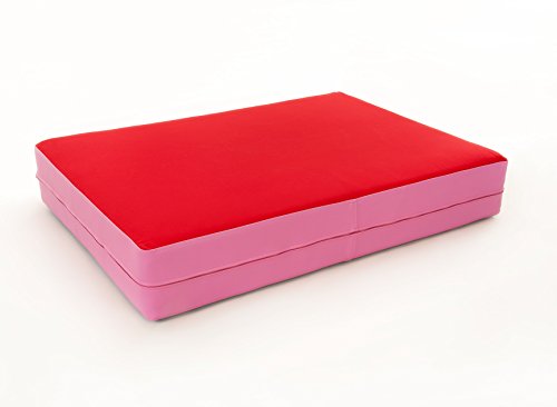 FLIXi Hüpfmatratze - ab 1 Jahre - Turn Matte für Kinder - Spiel Matratze zum Toben - Hüpfen - Balancieren Rot/Pink von FLIXi