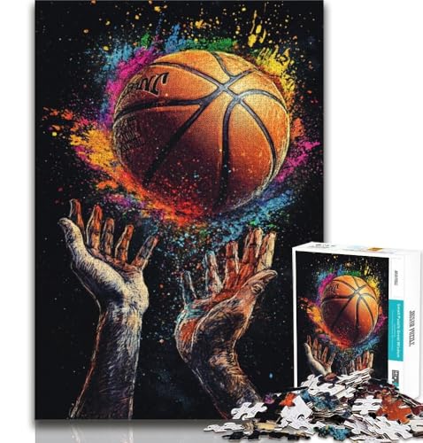 1000-teiliges Puzzle für Erwachsene, Basketball Spielen, Lernspielzeug, Familienspiele, die die Liebe zwischen Paaren stärken, 38x52cm von FLKFDOZ