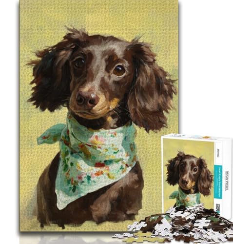1000-teiliges Puzzle für Erwachsene, Dackel, Lernspielzeug, Spaß bei Aktivitäten zu Hause, Geburtstagsgeschenk, Reisegeschenke, 38x52cm 1000-teiliges Puzzle für Erwachsene, Dackel, Lernspielzeug, Spaß bei Aktivitäten zu Hause, Geburtstagsgeschenk, Reisegeschenke, 38x52cm von FLKFDOZ