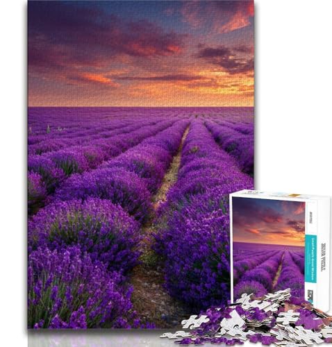 1000-teiliges Puzzle für Erwachsene, Lavendelgarten, hilft dem Gehirn, süchtig machendes Spielzeug zu trainieren, um Geduld zu fördern, Künstlersammlung, bildende Kunst, 38x52cm 1000-teiliges Puzzle für Erwachsene, Lavendelgarten, hilft dem Gehirn, süchtig machendes Spielzeug zu trainieren, um Geduld zu fördern, Künstlersammlung, bildende Kunst, 38x52cm von FLKFDOZ
