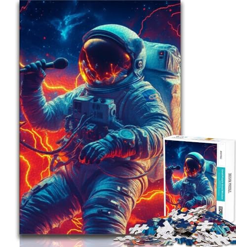 1000-teiliges Puzzle für Erwachsene, Musik-Astronaut, hilft dem Gehirn, süchtig machendes Spielzeug zu trainieren, um Geduld zu fördern, Künstlersammlung, bildende Kunst, 38x52cm 1000-teiliges Puzzle für Erwachsene, Musik-Astronaut, hilft dem Gehirn, süchtig machendes Spielzeug zu trainieren, um Geduld zu fördern, Künstlersammlung, bildende Kunst, 38x52cm von FLKFDOZ