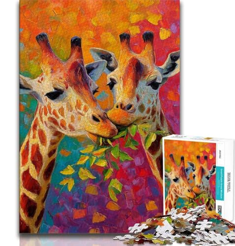 1000-teiliges Puzzle für Erwachsene, Tier-Giraffe, Lernspielzeug, Familienspiele, geeignet als Schreibtischdekoration, 38x52cm 1000-teiliges Puzzle für Erwachsene, Tier-Giraffe, Lernspielzeug, Familienspiele, geeignet als Schreibtischdekoration, 38x52cm von FLKFDOZ