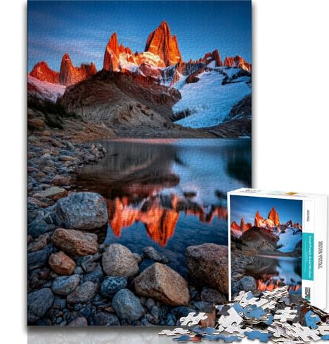 1000-teiliges Puzzle für Erwachsene, schöne Berge und Seen, entspannendes intellektuelles Lernspielzeug, Geburtstagsgeschenk, Geschenke 38x52cm von FLKFDOZ