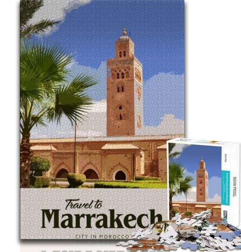 1000-teiliges Puzzle für Erwachsene und Jugendliche, Besuch in Marrakesch, Denkspiel, Geschenke für Freunde und Familie ab 14 Jahren, 38x26cm 1000-teiliges Puzzle für Erwachsene und Jugendliche, Besuch in Marrakesch, Denkspiel, Geschenke für Freunde und Familie ab 14 Jahren, 38x26cm von FLKFDOZ