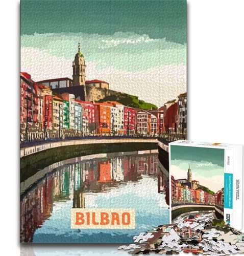 1000-teiliges Puzzle für Erwachsene und Jugendliche, Bilbao, Denkspiel, Geschenke für Freunde und Familie ab 14 Jahren, 38x26cm 1000-teiliges Puzzle für Erwachsene und Jugendliche, Bilbao, Denkspiel, Geschenke für Freunde und Familie ab 14 Jahren, 38x26cm von FLKFDOZ