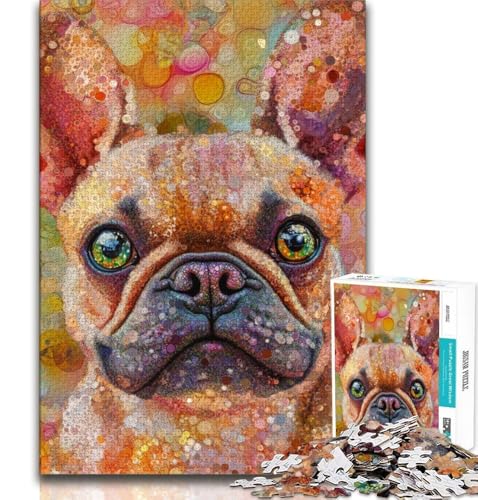1000-teiliges Puzzle für Erwachsene und Jugendliche, Französische Bulldogge, anspruchsvolles Spiel, ganze Familie, 38x52cm 1000-teiliges Puzzle für Erwachsene und Jugendliche, Französische Bulldogge, anspruchsvolles Spiel, ganze Familie, 38x52cm von FLKFDOZ