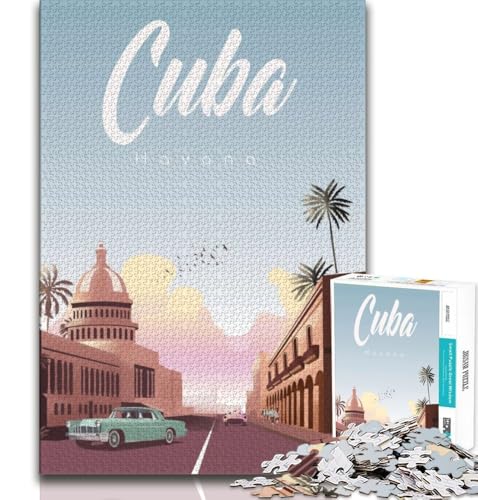 1000-teiliges Puzzle für Erwachsene und Jugendliche, Havanna, Denkspiel, Geschenke für Freunde und Familie ab 14 Jahren, 38x26cm 1000-teiliges Puzzle für Erwachsene und Jugendliche, Havanna, Denkspiel, Geschenke für Freunde und Familie ab 14 Jahren, 38x26cm von FLKFDOZ