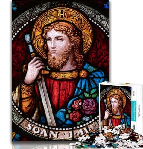 1000-teiliges Puzzle für Erwachsene und Jugendliche, Heiliges Buntglas, Lernspiele, Heimdekoration, einzigartige Heimdekoration und Geschenke, 38x52cm 1000-teiliges Puzzle für Erwachsene und Jugendliche, Heiliges Buntglas, Lernspiele, Heimdekoration, einzigartige Heimdekoration und Geschenke, 38x52cm von FLKFDOZ