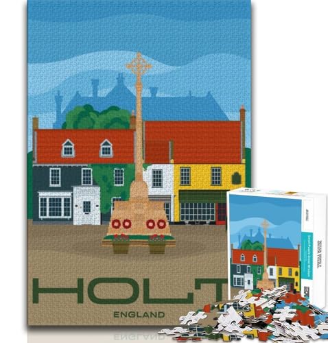1000-teiliges Puzzle für Erwachsene und Jugendliche, Holt England Cityscape, Denkspiel, Geschenke für Freunde und Familie ab 14 Jahren, 38x26cm 1000-teiliges Puzzle für Erwachsene und Jugendliche, Holt England Cityscape, Denkspiel, Geschenke für Freunde und Familie ab 14 Jahren, 38x26cm von FLKFDOZ