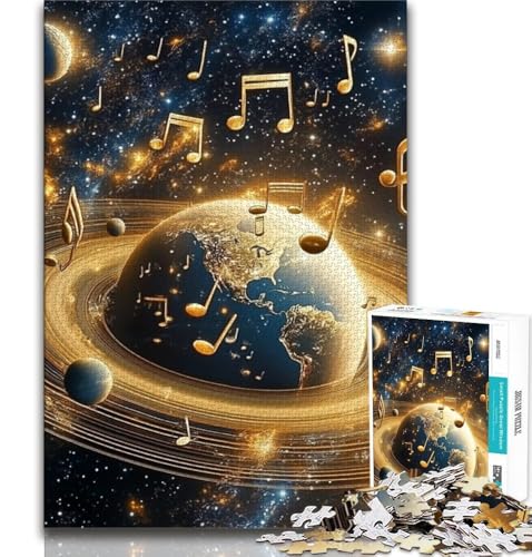 1000-teiliges Puzzle für Erwachsene und Jugendliche, Musik, Erde, hilft dem Gehirn, süchtig machendes Spielzeug zu trainieren, um Geduld zu fördern, perfekte Dekoration, 38x52cm 1000-teiliges Puzzle für Erwachsene und Jugendliche, Musik, Erde, hilft dem Gehirn, süchtig machendes Spielzeug zu trainieren, um Geduld zu fördern, perfekte Dekoration, 38x52cm von FLKFDOZ