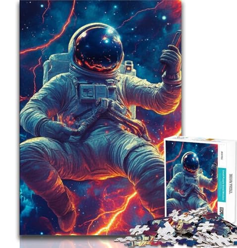 1000-teiliges Puzzle für Erwachsene und Jugendliche, Musik-Astronaut, hilft dem Gehirn, süchtig machendes Spielzeug zu trainieren, um Geduld zu fördern, perfekte Dekoration, 38x52cm 1000-teiliges Puzzle für Erwachsene und Jugendliche, Musik-Astronaut, hilft dem Gehirn, süchtig machendes Spielzeug zu trainieren, um Geduld zu fördern, perfekte Dekoration, 38x52cm von FLKFDOZ