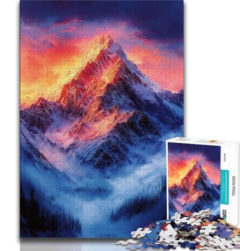 1000-teiliges Puzzle für Erwachsene und Jugendliche, Ölgemälde auf den Bergen, Lernspiele, Heimdekoration, ganze Familie, 38x52cm 1000-teiliges Puzzle für Erwachsene und Jugendliche, Ölgemälde auf den Bergen, Lernspiele, Heimdekoration, ganze Familie, 38x52cm von FLKFDOZ
