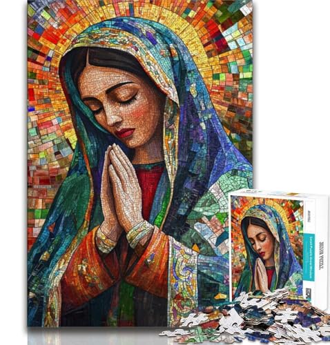 1000-teiliges Puzzle für Erwachsene und Jugendliche, Unsere Liebe Frau von Guadalupe betet, Denkspiel, Geschenke für Freunde und Familie ab 14 Jahren, 38x26cm von FLKFDOZ