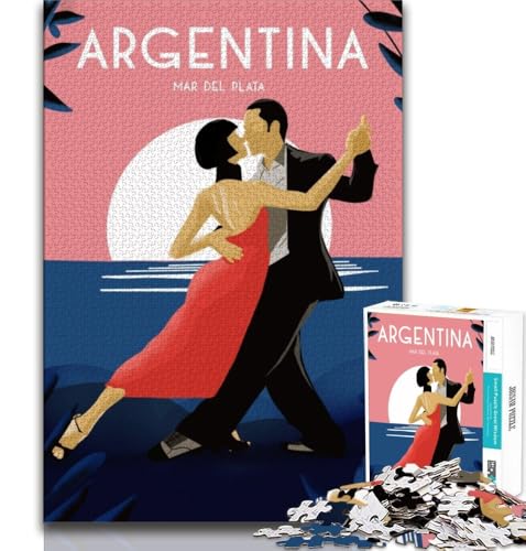 1000-teiliges Puzzle für Erwachsene und Jugendliche, argentinischer Tango, Denkspiel, Geschenke für Freunde und Familie ab 14 Jahren, 38x26cm 1000-teiliges Puzzle für Erwachsene und Jugendliche, argentinischer Tango, Denkspiel, Geschenke für Freunde und Familie ab 14 Jahren, 38x26cm von FLKFDOZ