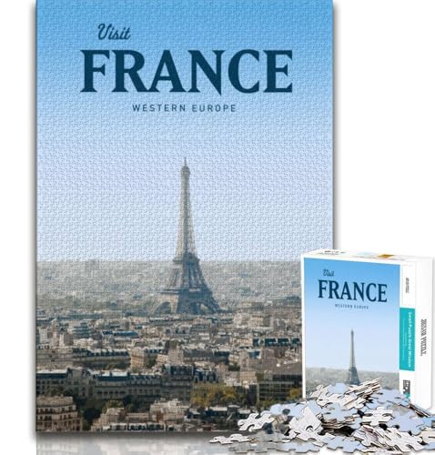 1000-teiliges Puzzle für Teenager, Besuchen Sie Frankreich, Denkspiel, Spielzeug, Jedes Teil ist einzigartig – anspruchsvolles Familienspiel, geeignet für Kinder und Jugendliche ab 14 Jahren, 38x26cm 1000-teiliges Puzzle für Teenager, Besuchen Sie Frankreich, Denkspiel, Spielzeug, Jedes Teil ist einzigartig – anspruchsvolles Familienspiel, geeignet für Kinder und Jugendliche ab 14 Jahren, 38x26cm von FLKFDOZ