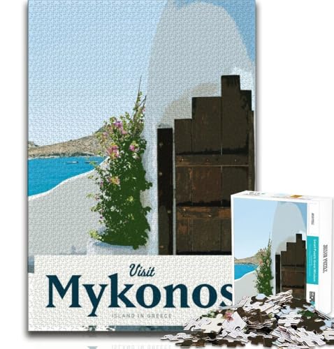 1000-teiliges Puzzle für Teenager, Besuchen Sie Mykonos, Denkspiel-Spielzeug, Jedes Teil ist einzigartig – anspruchsvolles Familienspiel, geeignet für Kinder und Jugendliche ab 14 Jahren, 38x26cm 1000-teiliges Puzzle für Teenager, Besuchen Sie Mykonos, Denkspiel-Spielzeug, Jedes Teil ist einzigartig – anspruchsvolles Familienspiel, geeignet für Kinder und Jugendliche ab 14 Jahren, 38x26cm von FLKFDOZ