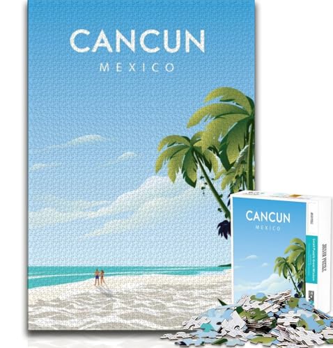 1000-teiliges Puzzle für Teenager, Cancun, Denkspiel, Spielzeug, jedes Teil ist einzigartig – anspruchsvolles Familienspiel, geeignet für Kinder und Jugendliche ab 14 Jahren, 38x26cm 1000-teiliges Puzzle für Teenager, Cancun, Denkspiel, Spielzeug, jedes Teil ist einzigartig – anspruchsvolles Familienspiel, geeignet für Kinder und Jugendliche ab 14 Jahren, 38x26cm von FLKFDOZ