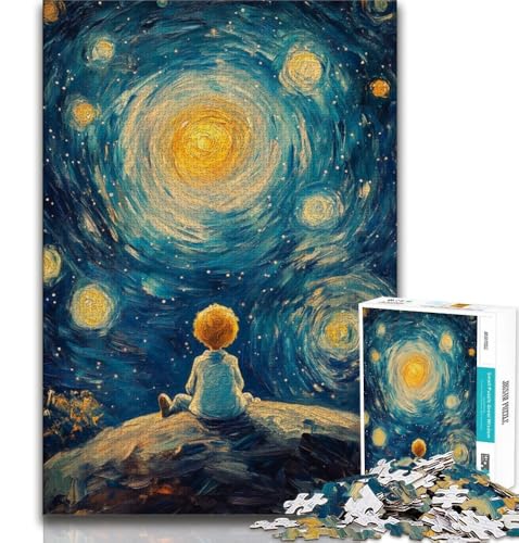 1000-teiliges Puzzle für Teenager, Der kleine Prinz des Nachthimmels, Lernspiel, Herausforderungsspielzeug, einzigartiges Geburtstags- und Geschenk für 14+, 38x26cm 1000-teiliges Puzzle für Teenager, Der kleine Prinz des Nachthimmels, Lernspiel, Herausforderungsspielzeug, einzigartiges Geburtstags- und Geschenk für 14+, 38x26cm von FLKFDOZ