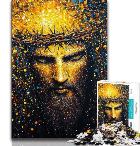 1000-teiliges Puzzle für Teenager, Goldener Jesus, Denkspiel, Spielzeug, jedes Teil ist einzigartig – anspruchsvolles Familienspiel, geeignet für Kinder und Jugendliche ab 14 Jahren, 38x26cm 1000-teiliges Puzzle für Teenager, Goldener Jesus, Denkspiel, Spielzeug, jedes Teil ist einzigartig – anspruchsvolles Familienspiel, geeignet für Kinder und Jugendliche ab 14 Jahren, 38x26cm von FLKFDOZ