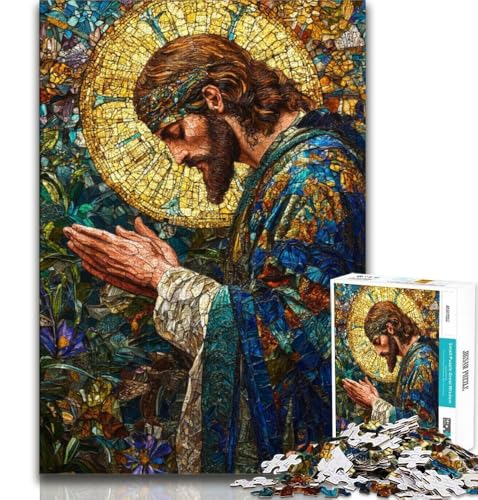 1000-teiliges Puzzle für Teenager, Jesus, Denkspiel, Spielzeug, jedes Teil ist einzigartig – anspruchsvolles Familienspiel, geeignet für Kinder und Jugendliche ab 14 Jahren, 38x26cm 1000-teiliges Puzzle für Teenager, Jesus, Denkspiel, Spielzeug, jedes Teil ist einzigartig – anspruchsvolles Familienspiel, geeignet für Kinder und Jugendliche ab 14 Jahren, 38x26cm von FLKFDOZ
