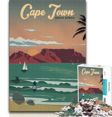 1000-teiliges Puzzle für Teenager, Kapstadt, Denkspiel, Spielzeug, jedes Teil ist einzigartig – anspruchsvolles Familienspiel, geeignet für Kinder und Jugendliche ab 14 Jahren, 38x26cm 1000-teiliges Puzzle für Teenager, Kapstadt, Denkspiel, Spielzeug, jedes Teil ist einzigartig – anspruchsvolles Familienspiel, geeignet für Kinder und Jugendliche ab 14 Jahren, 38x26cm von FLKFDOZ