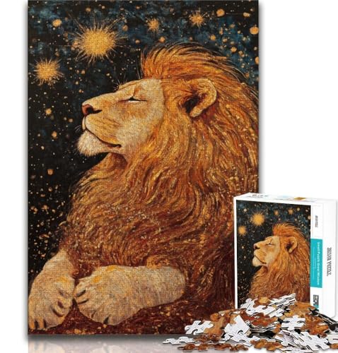 1000-teiliges Puzzle für Teenager, Löwenkunst, Denkspiel, Spielzeug, jedes Teil ist einzigartig – anspruchsvolles Familienspiel, geeignet für Kinder und Jugendliche ab 14 Jahren, 38x26cm 1000-teiliges Puzzle für Teenager, Löwenkunst, Denkspiel, Spielzeug, jedes Teil ist einzigartig – anspruchsvolles Familienspiel, geeignet für Kinder und Jugendliche ab 14 Jahren, 38x26cm von FLKFDOZ