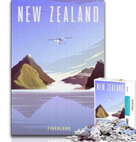 1000-teiliges Puzzle für Teenager, Neuseeland, Denkspiel, Spielzeug, jedes Teil ist einzigartig – anspruchsvolles Familienspiel, geeignet für Kinder und Jugendliche ab 14 Jahren, 38x26cm 1000-teiliges Puzzle für Teenager, Neuseeland, Denkspiel, Spielzeug, jedes Teil ist einzigartig – anspruchsvolles Familienspiel, geeignet für Kinder und Jugendliche ab 14 Jahren, 38x26cm von FLKFDOZ