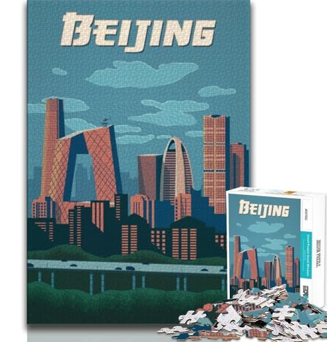 1000-teiliges Puzzle für Teenager, Peking, Denkspiel, Spielzeug, jedes Teil ist einzigartig – anspruchsvolles Familienspiel, geeignet für Kinder und Jugendliche ab 14 Jahren, 38x26cm 1000-teiliges Puzzle für Teenager, Peking, Denkspiel, Spielzeug, jedes Teil ist einzigartig – anspruchsvolles Familienspiel, geeignet für Kinder und Jugendliche ab 14 Jahren, 38x26cm von FLKFDOZ