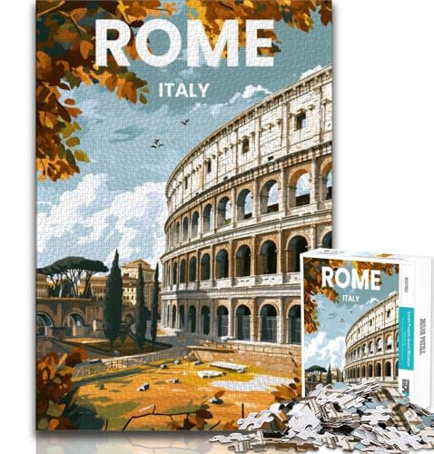 1000-teiliges Puzzle für Teenager, Rom, Denkspiel, Spielzeug, jedes Teil ist einzigartig – anspruchsvolles Familienspiel, geeignet für Kinder und Jugendliche ab 14 Jahren, 38x26cm 1000-teiliges Puzzle für Teenager, Rom, Denkspiel, Spielzeug, jedes Teil ist einzigartig – anspruchsvolles Familienspiel, geeignet für Kinder und Jugendliche ab 14 Jahren, 38x26cm von FLKFDOZ
