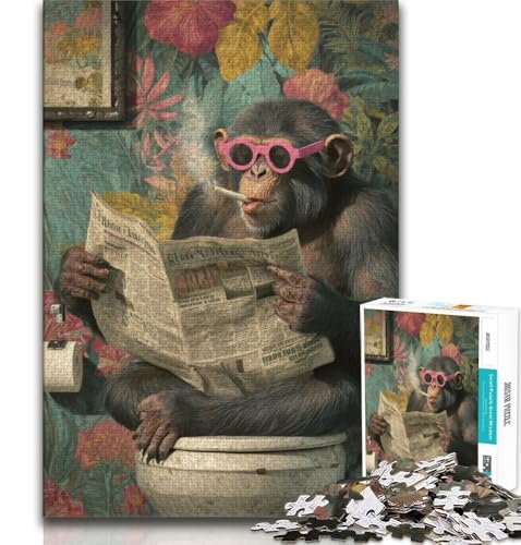 2000-teiliges Puzzle für Erwachsene,Geschenke,AFFE sitzt auf der Toilette,hilft dem Gehirn,süchtig machendes Spielzeug zu trainieren,um Geduld zu fördern,Künstlersammlung,bildende Kunst,70x100cm 2000-teiliges Puzzle für Erwachsene,Geschenke,AFFE sitzt auf der Toilette,hilft dem Gehirn,süchtig machendes Spielzeug zu trainieren,um Geduld zu fördern,Künstlersammlung,bildende Kunst,70x100cm von FLKFDOZ