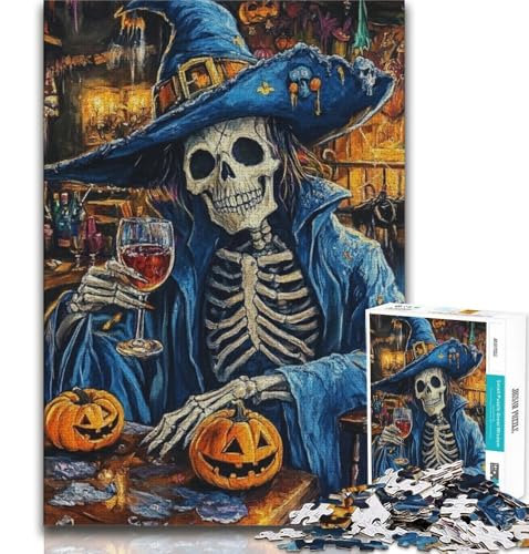 2000-teiliges Puzzle für Erwachsene und Jugendliche, Halloween-Skelett, anspruchsvolles Spiel, ganze Familie, 70x100cm von FLKFDOZ
