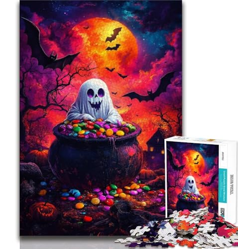 2000-teiliges Puzzle für Erwachsene und Teenager, Halloween-Seele, Lernspiele, Heimdekoration, einzigartige Heimdekoration und Geschenke, 70x100cm von FLKFDOZ