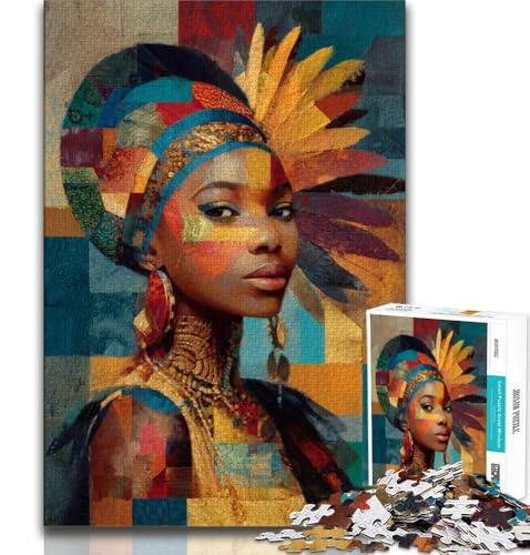 Afrikanische Frau Puzzles für Erwachsene und Teenager, 2000 Teile Puzzle, Spielzeug, Lernspiele, Stressabbau, Wunschliste mit Weihnachtsmann, 70x100cm Afrikanische Frau Puzzles für Erwachsene und Teenager, 2000 Teile Puzzle, Spielzeug, Lernspiele, Stressabbau, Wunschliste mit Weihnachtsmann, 70x100cm von FLKFDOZ