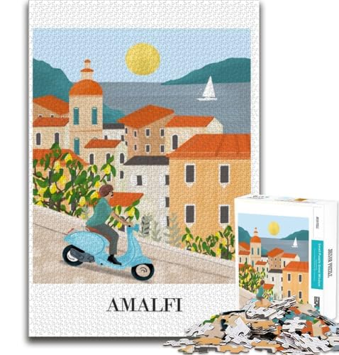 Amalfiküsten-Roller-Puzzle 1000 Teile für Erwachsene, Lernspiel, Herausforderungsspielzeug, ganze Familie, 38x52cm Amalfiküsten-Roller-Puzzle 1000 Teile für Erwachsene, Lernspiel, Herausforderungsspielzeug, ganze Familie, 38x52cm von FLKFDOZ