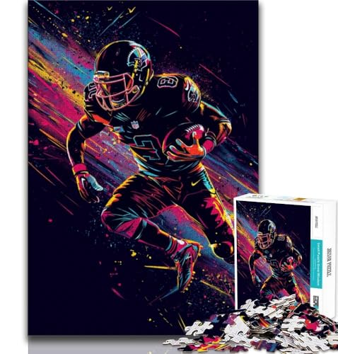 American Football 1000-teiliges Puzzle für Erwachsene und Jugendliche, hilft dem Gehirn beim Trainieren, süchtig machendes Spielzeug, um Geduld zu fördern, tolles Geschenk, 38x52cm American Football 1000-teiliges Puzzle für Erwachsene und Jugendliche, hilft dem Gehirn beim Trainieren, süchtig machendes Spielzeug, um Geduld zu fördern, tolles Geschenk, 38x52cm von FLKFDOZ